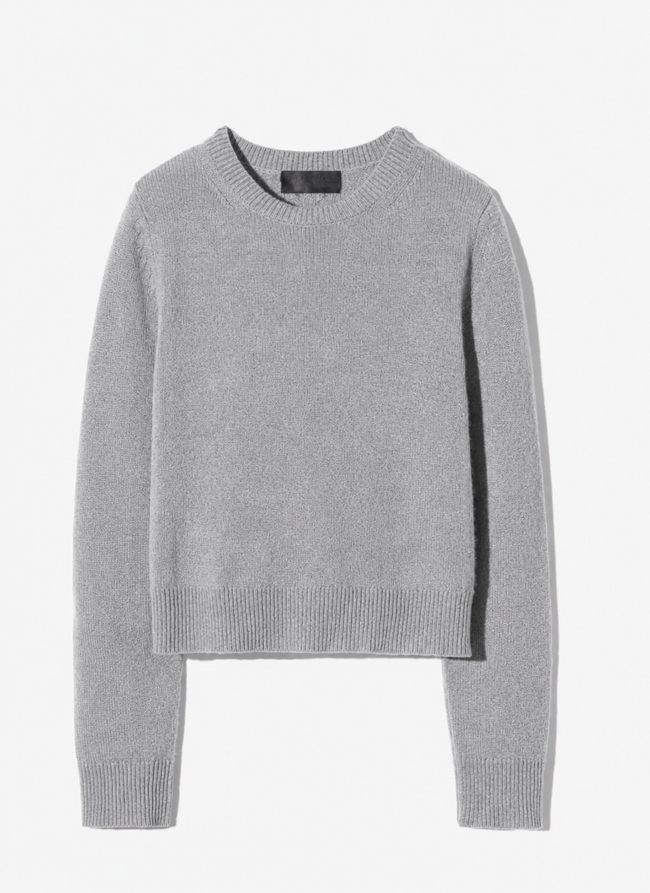 NIL Grey Crewneck Slim Sweater
