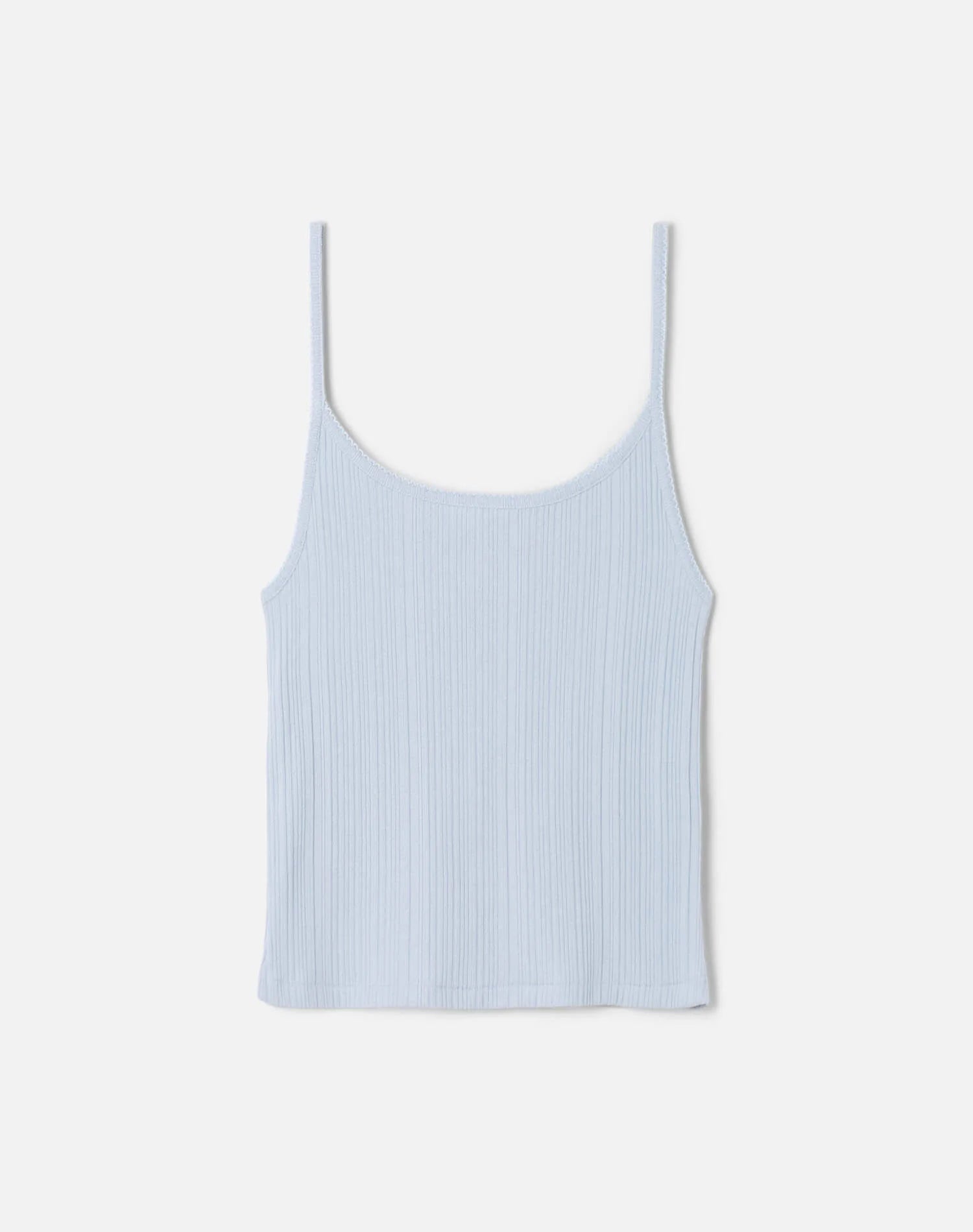 RED Ribbed Scoop Cami