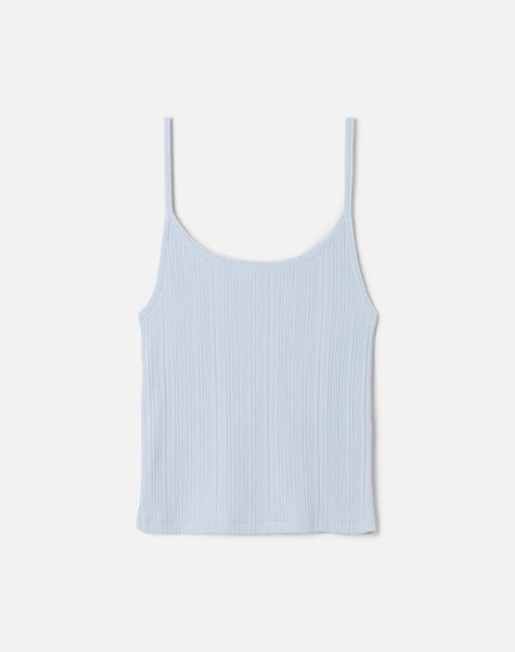 RED Ribbed Scoop Cami