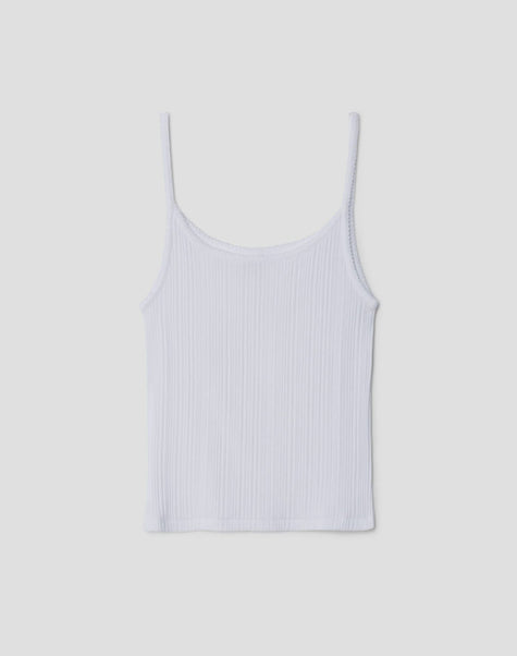 RED Ribbed Scoop Cami