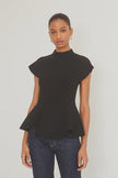 CC Mockneck Peplum Top