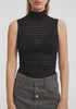 AER Semi Sheer Mockneck Top