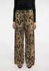 AER Animal Print Wide Leg Satin Pants
