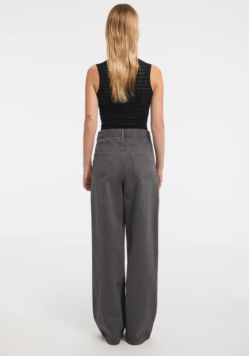 AER Semi Sheer Mockneck Top