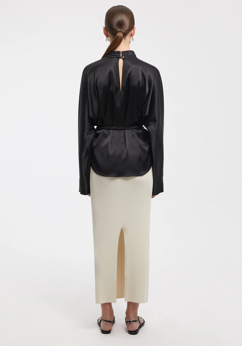 AER Rib Knit Midi Skirt