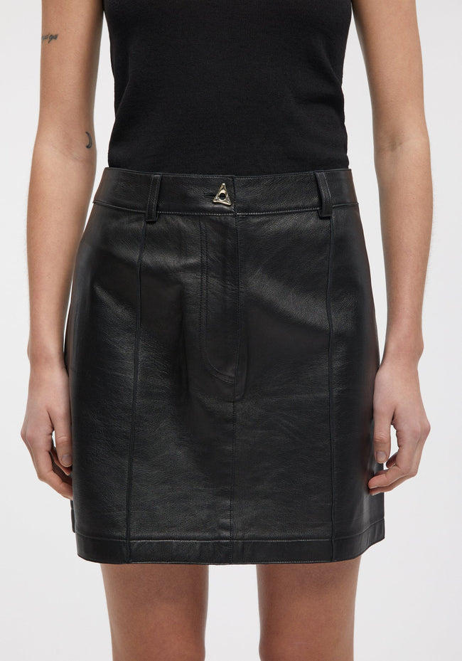 AER Leather Mini Skirt