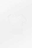 SKS Pointelle Cap Sleeve Tee