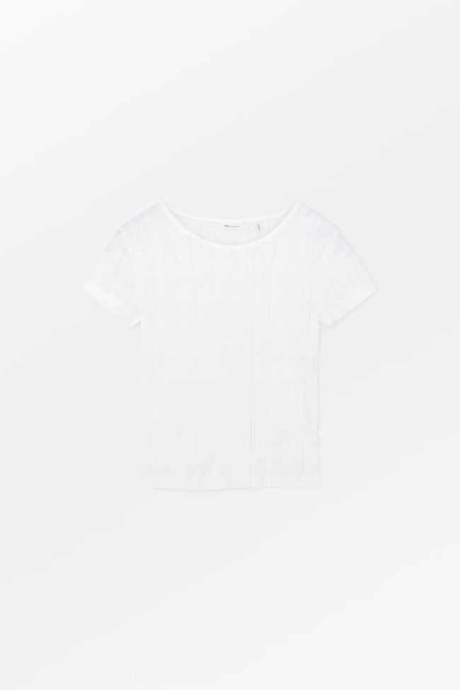 SKS Pointelle Cap Sleeve Tee
