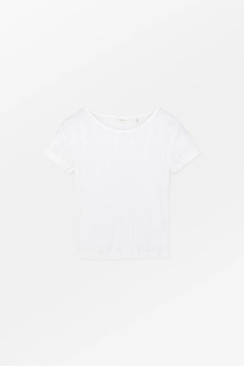 SKS Pointelle Cap Sleeve Tee
