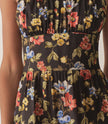 DOE Black Floral Midi Dress