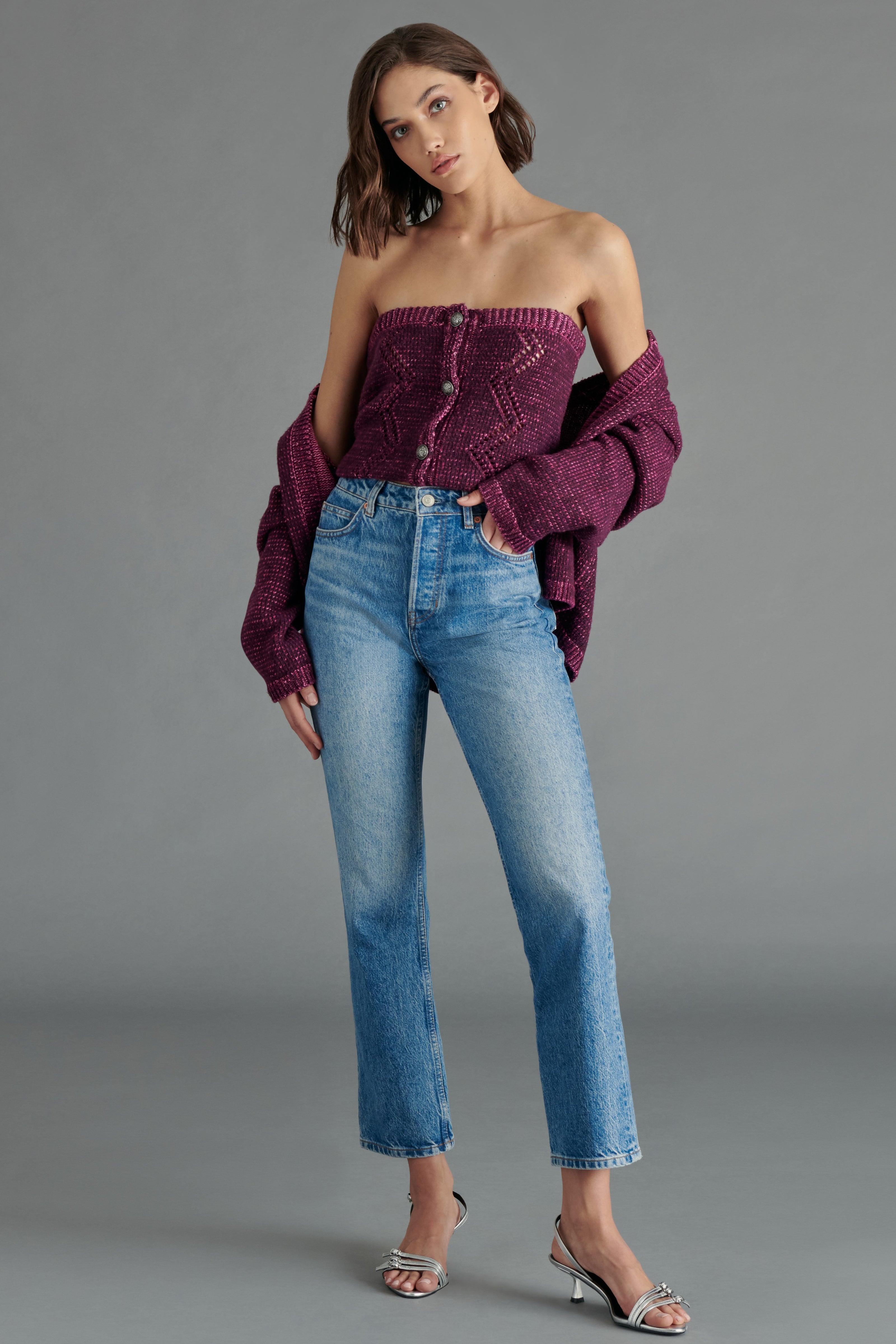 BBD Chenille Strapless Sweater