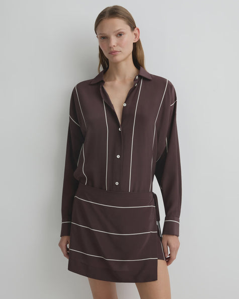 BB Stripe Wrap Dress