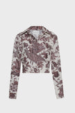 CC Cropped Collared Buttondown Top