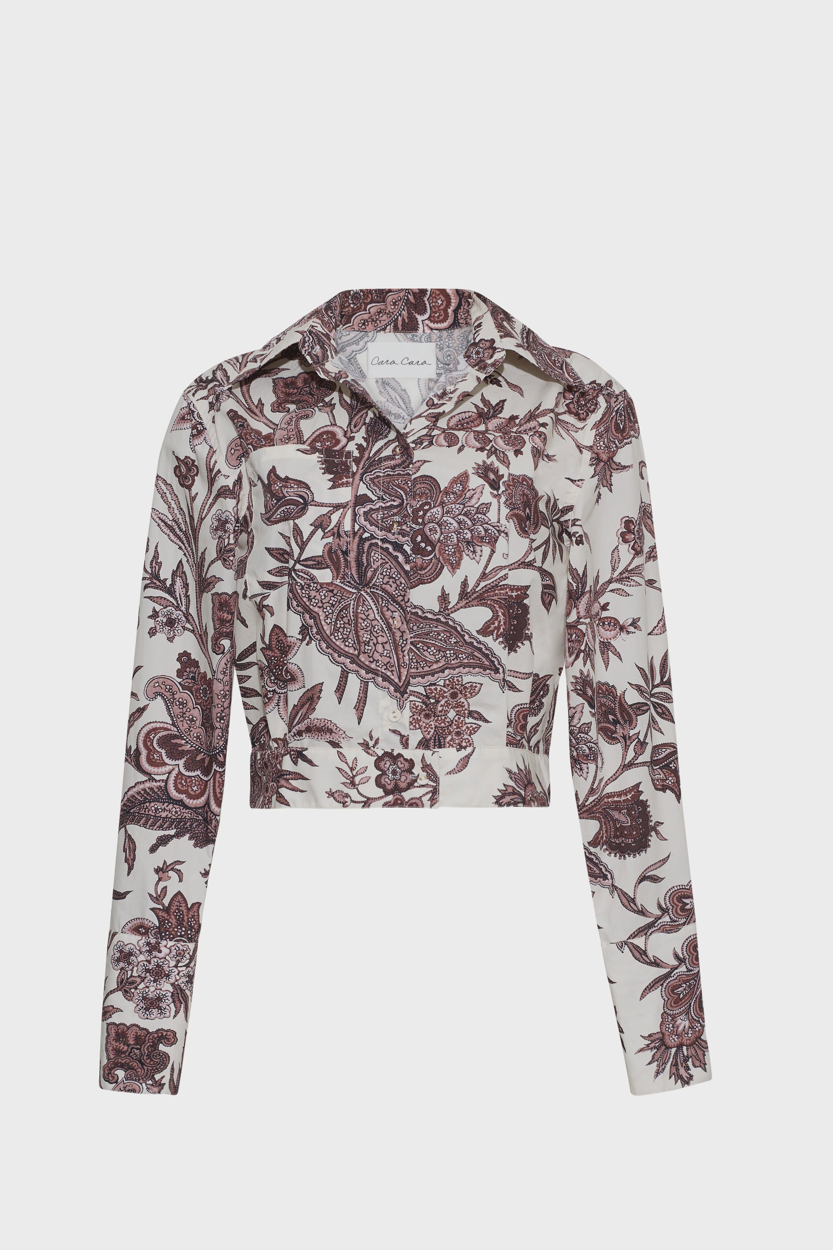 CC Cropped Collared Buttondown Top