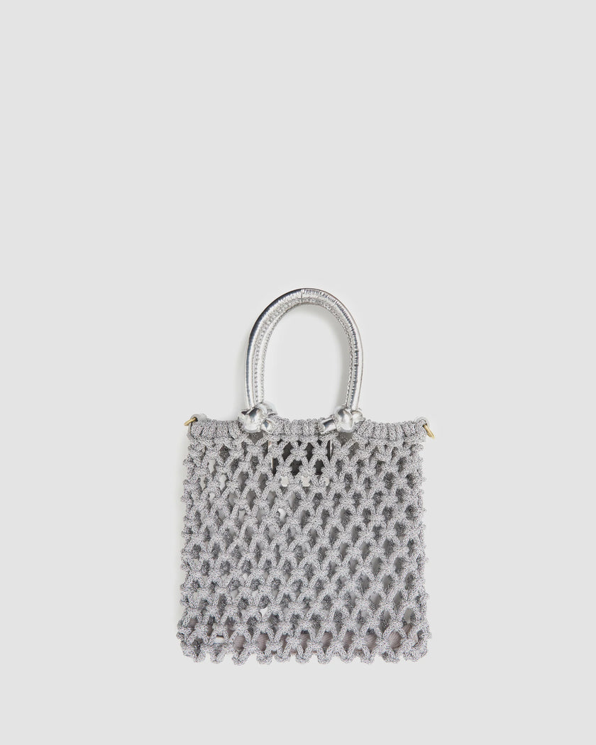 CLA Silver Mesh Rope Bag