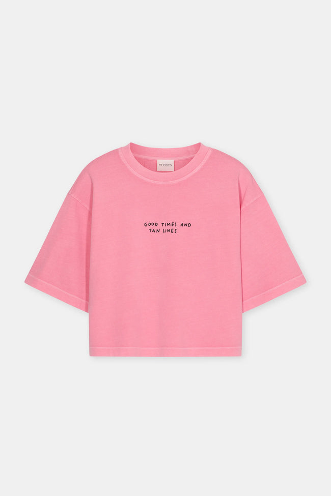 CLO Cropped Boxy Tan Lines Tee
