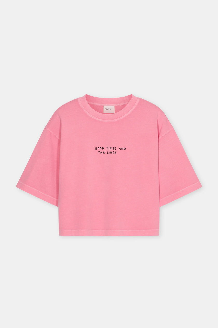 CLO Cropped Boxy Tan Lines Tee