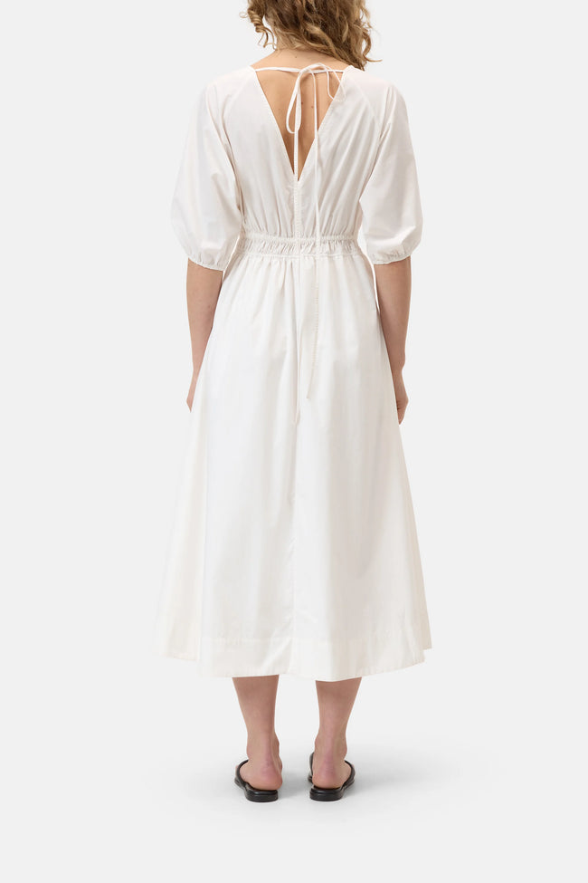 CLO V Neck Gathered Waist Dress
