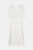 CLO V Neck Gathered Waist Dress