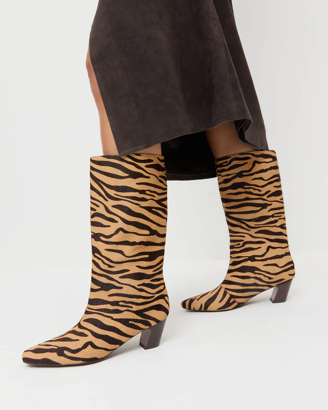 LOF Tiger Heeled Boot