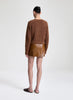 ALC Glossy Leather Mini Skirt