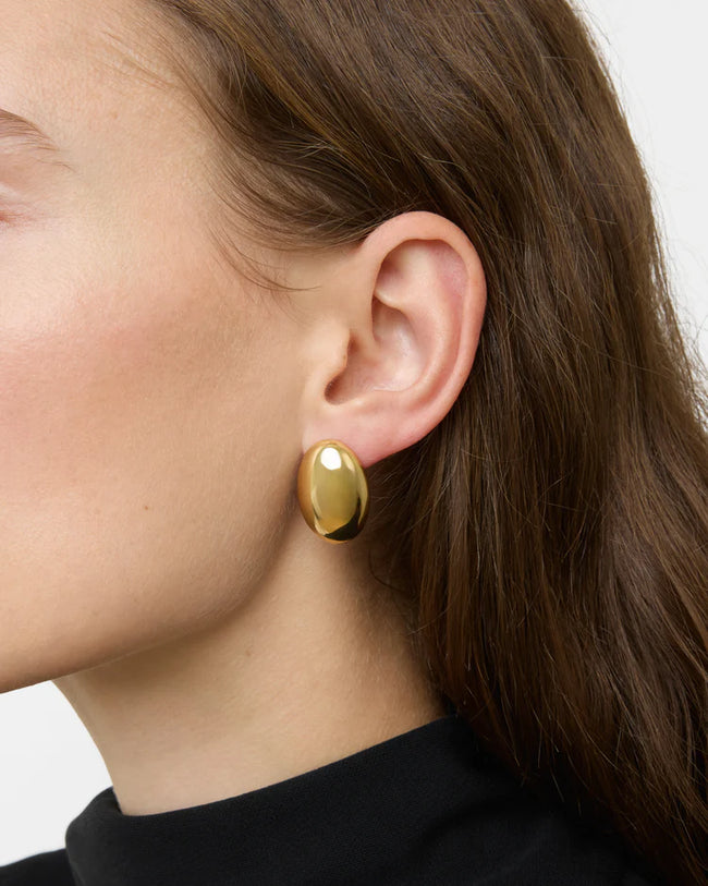 LIE Gold Pebble Earrings