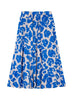 TEL Printed Blue and White Skirt