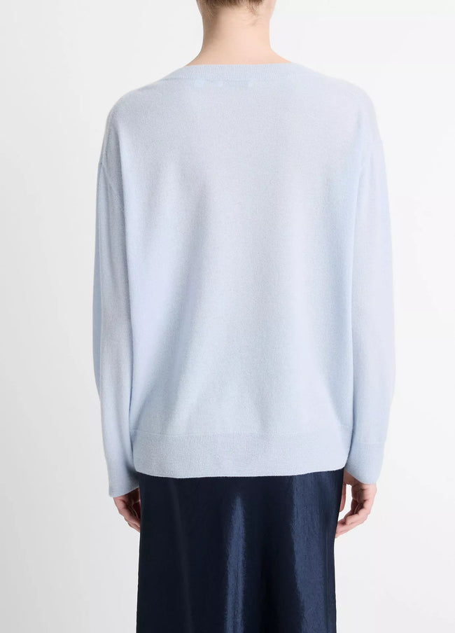 VIN V Neck Silk Blend Sweater