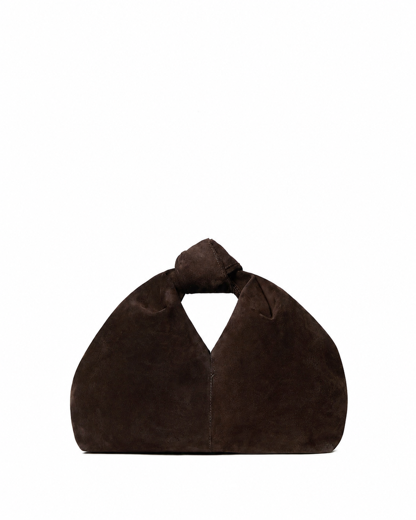 LOF Suede Knot Clutch