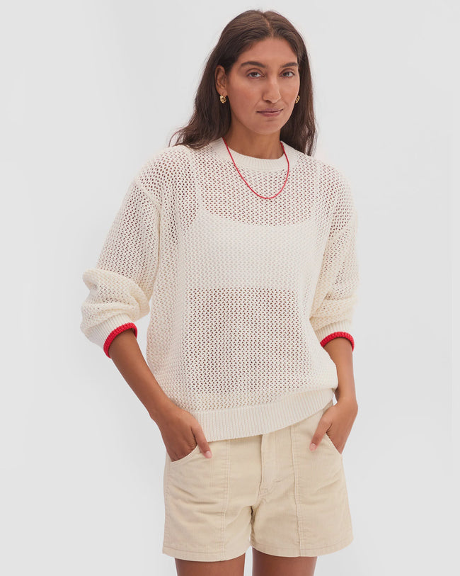 CLA Red Trim Sweater