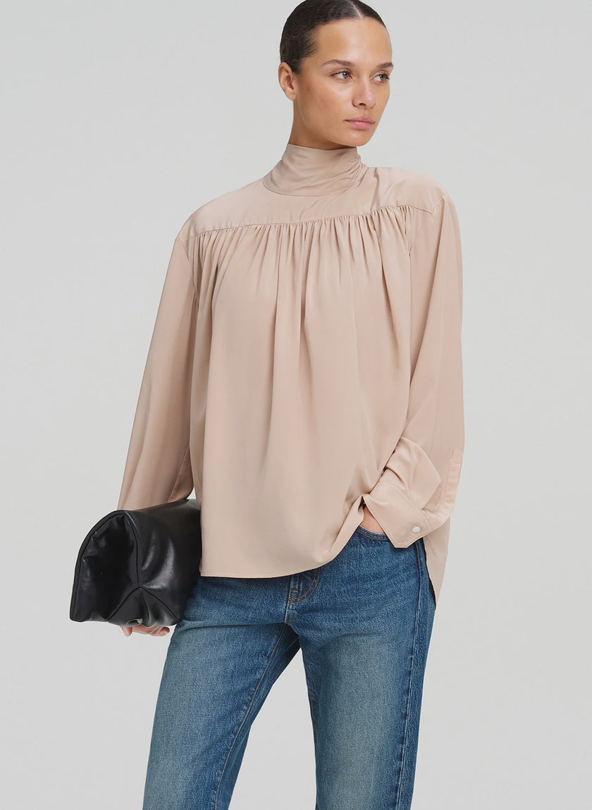 ALC Silk High Neck Blouse