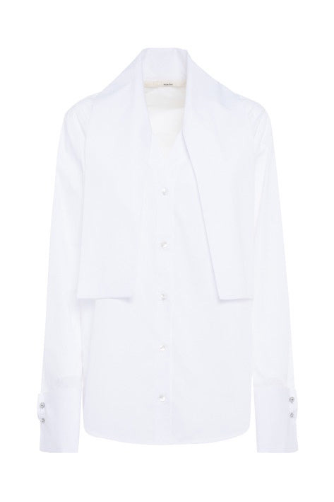 TEL Draped Collar Button Down