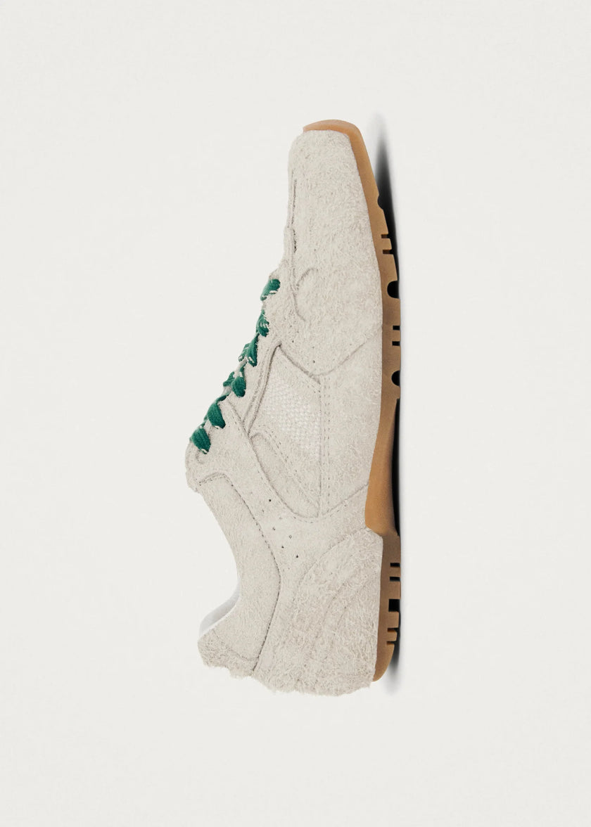 ALOHAS Suede Fuzzy Grey Leather Sneakers