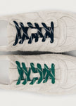 ALO Suede Fuzzy Grey Leather Sneakers
