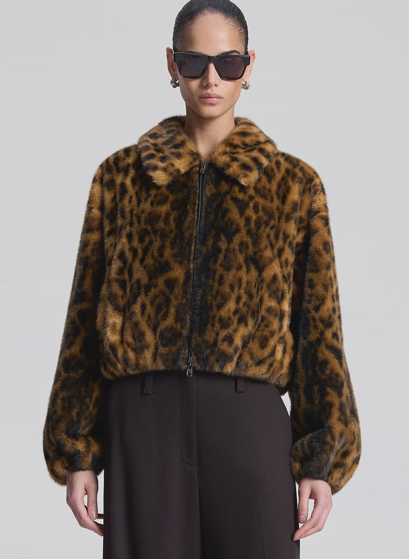 ALC Furry Leopard Jacket