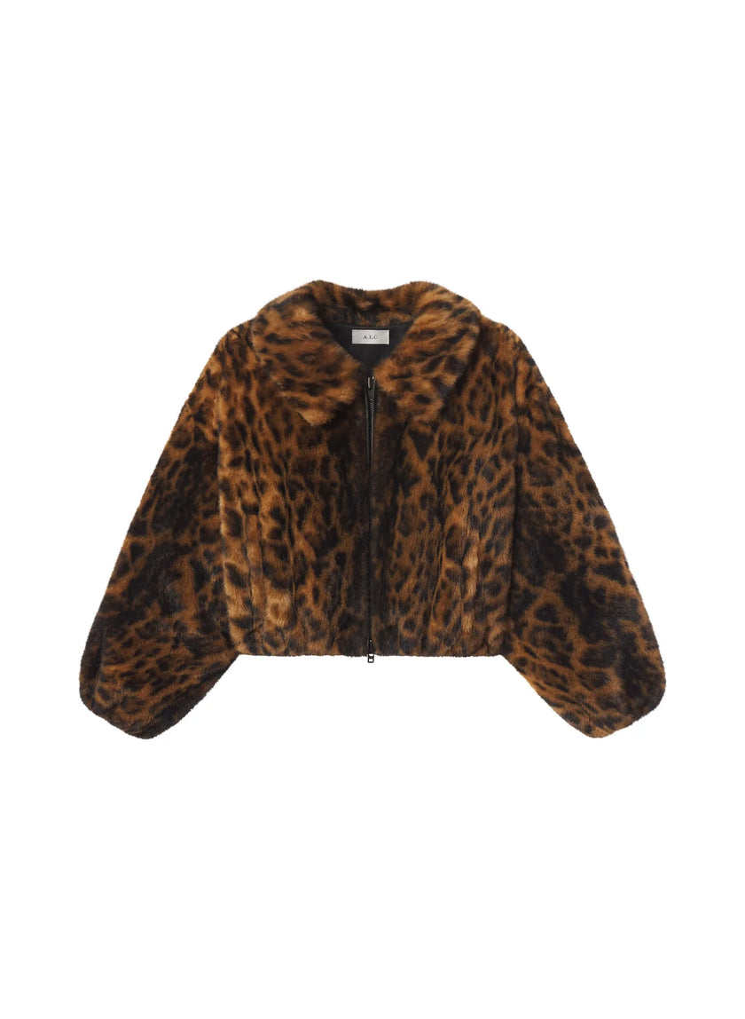 ALC Furry Leopard Jacket