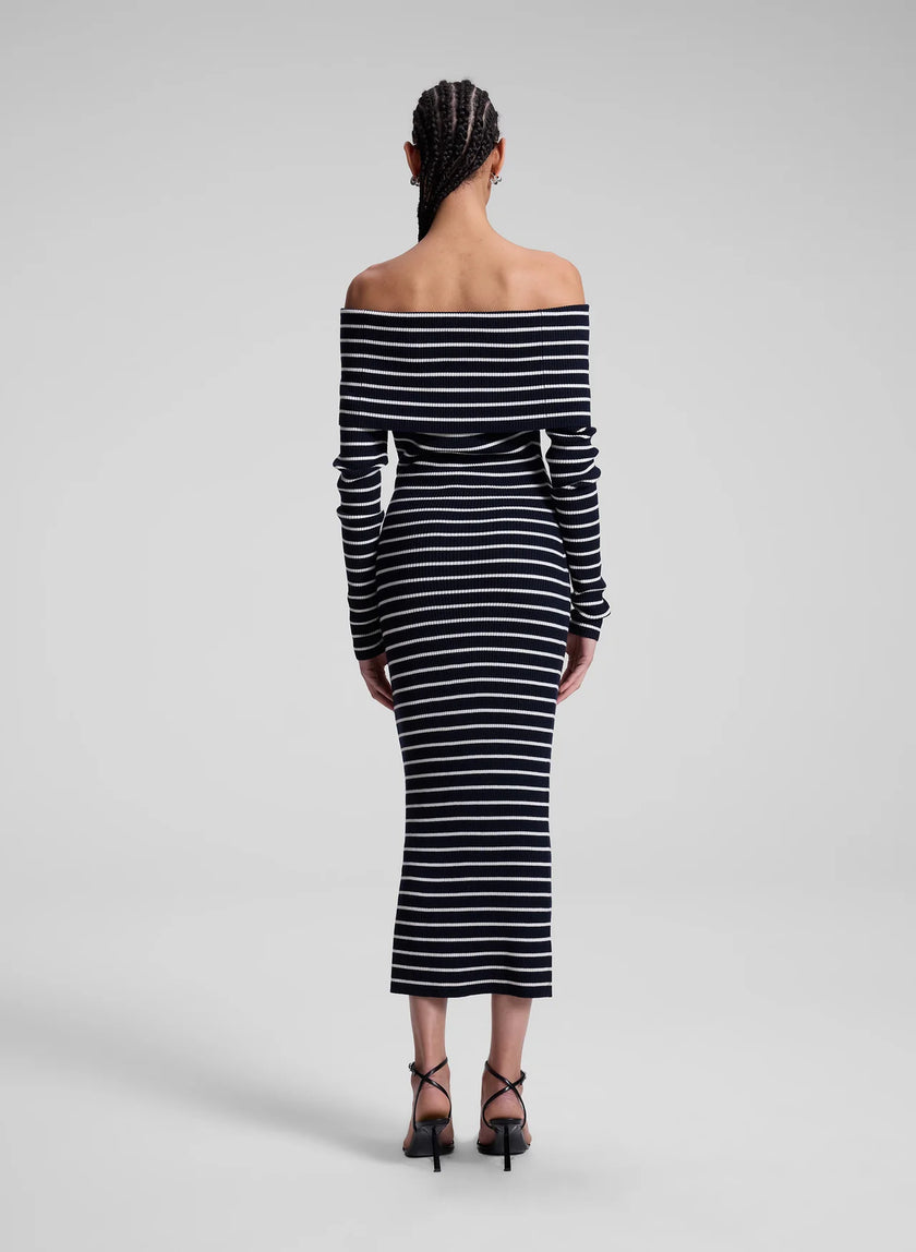 ALC Off the Shoulder Striped Dress