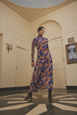 CC Blue Paisley Midi Dress