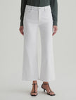 AG Mid Rise Wide Leg Crop White Jeans