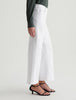 AG Mid Rise Wide Leg Crop White Jeans