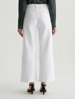 AG Mid Rise Wide Leg Crop White Jeans