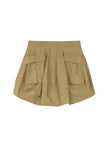 TEL Olive Cargo Mini Skirt