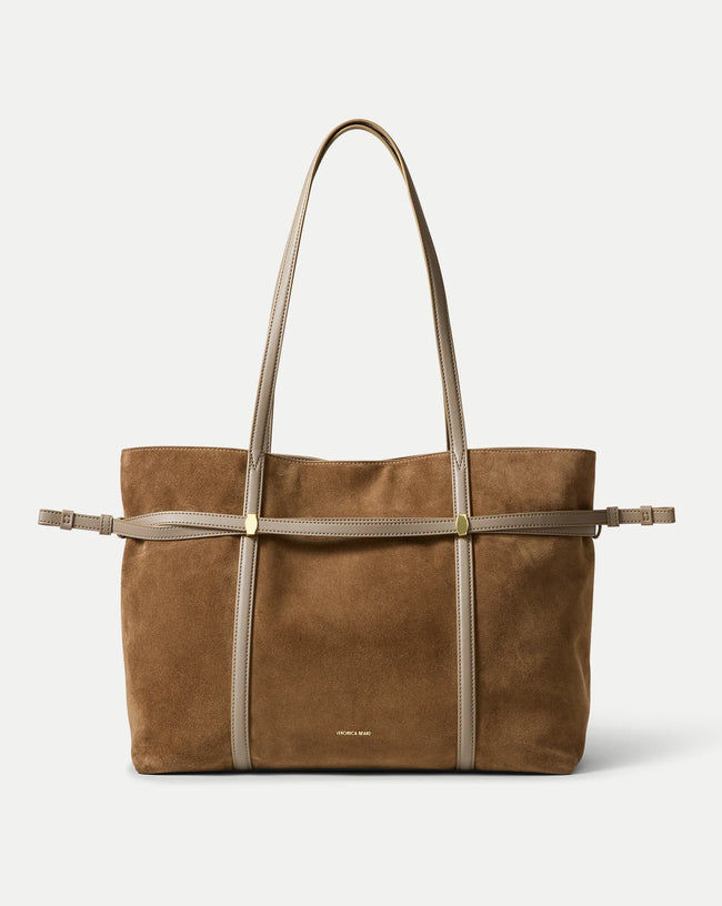 VER Large Suede Strap Tote