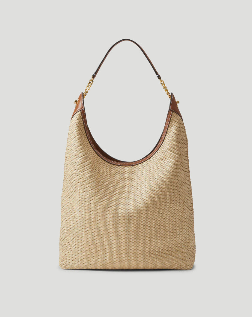 VER Raffia Leather Handbag
