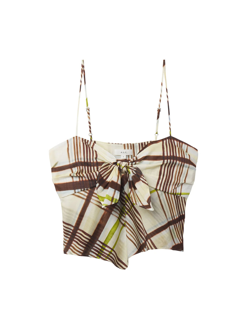 ALC Plaid Wrap Top