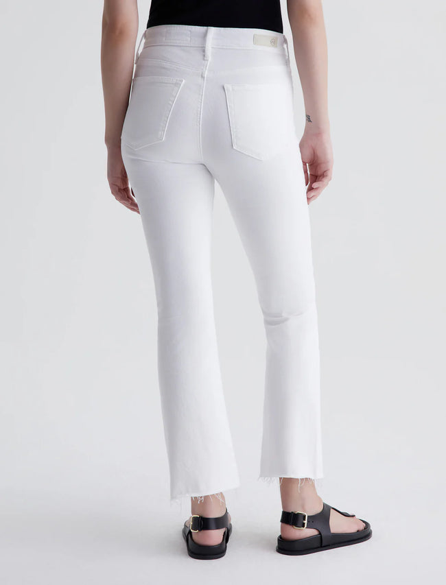 AG Boot Crop White Jeans