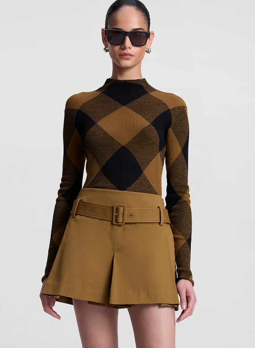 ALC Plaid Long Sleeve Turtleneck