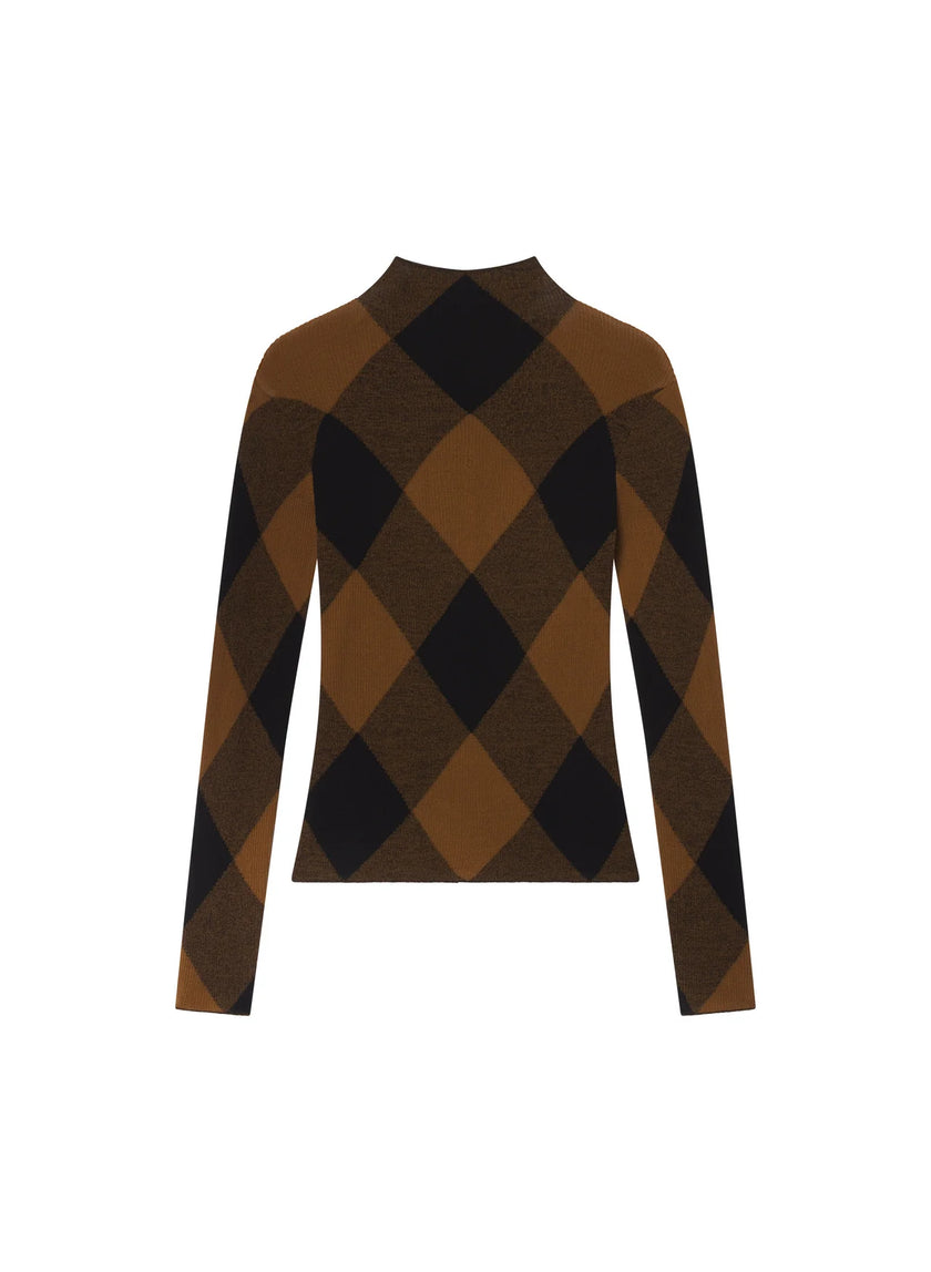 ALC Plaid Long Sleeve Turtleneck