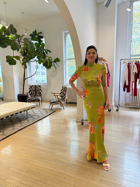 SAL Satin Floral Gown