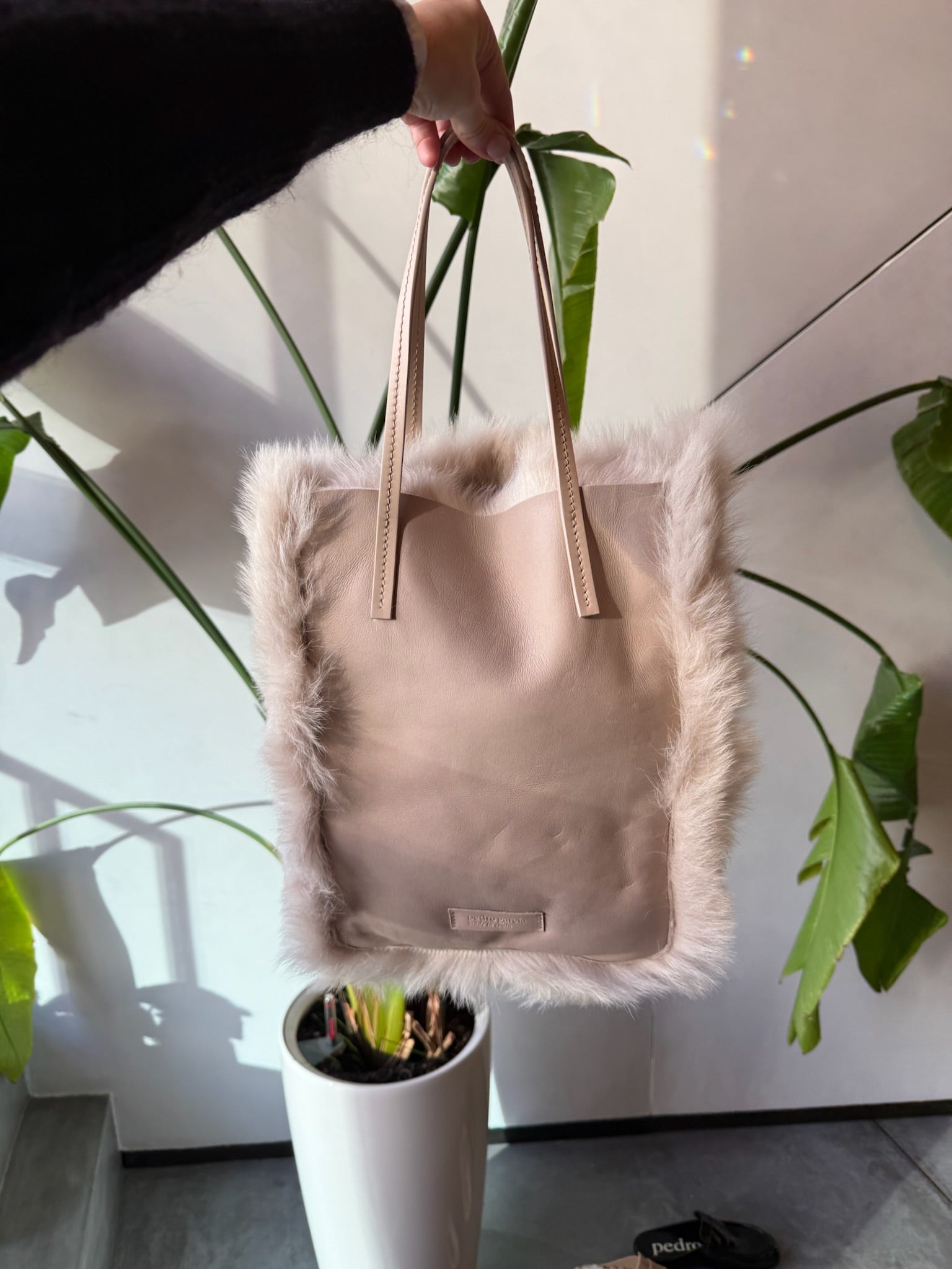 PG Fur Leather Tote